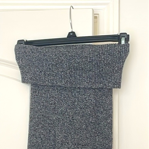 Aerie Gray Textured Sweater Fold Top Leggings Tights Size S - Picture 2 of 5